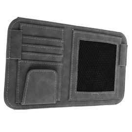 FUNOMOCYA Car Ticket Holder Visor Storage Organizer Slots Sunglass Clip Multi-Pocket for Documents License Insurance Cards