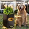 Yatmung Small Metal Trash Can with Lid - Dog Poop