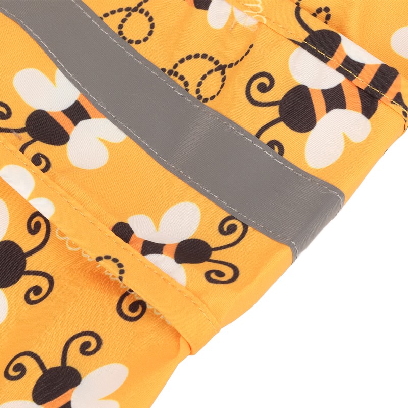Dog Raincoat Reflective Breathable Lightweight Bee Pattern Puppy Rain Jacket