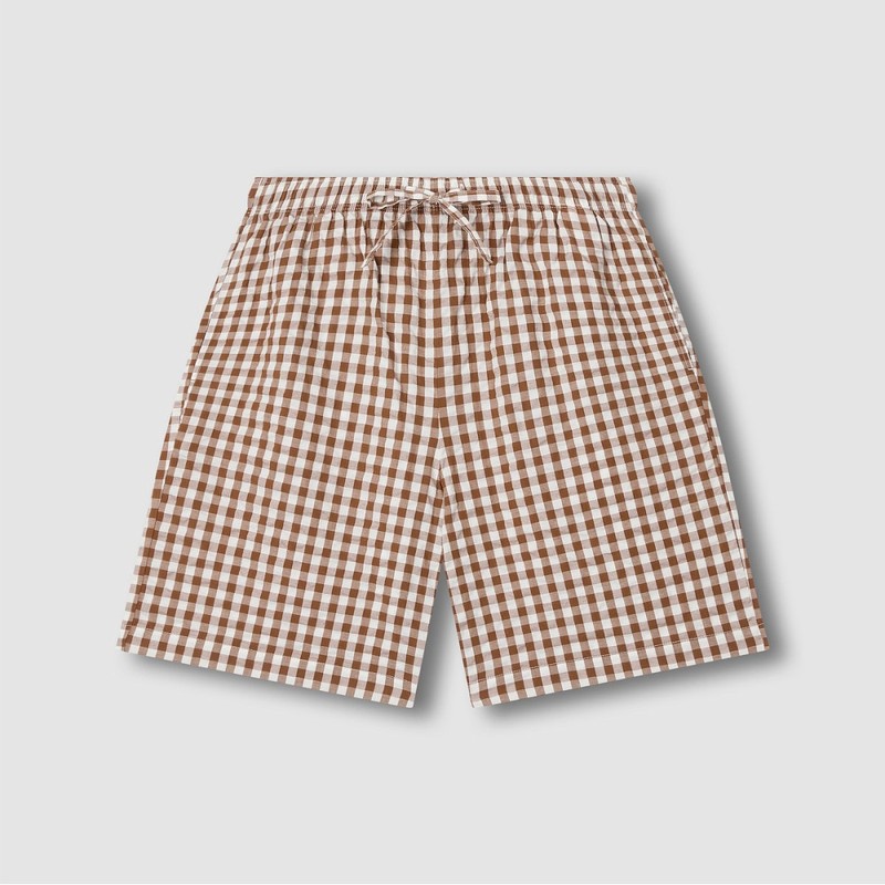 JAJU [JAJU] Women's Seersucker 5-part Pajama Set_Light Brown