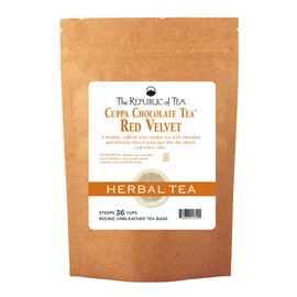 The Republic of Tea Red Velvet Cuppa Chocolate Tea, 36 Tea Bags (Refill Bag)