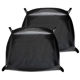 Oncpcare 2Pcs Waterproof Pet Playpen Mat 59"x59" Guinea Pig Cage Liner Tarp Bottom Reusable Base for Rabbits, Bunny, Ferrets and Other Small Animals (Black)