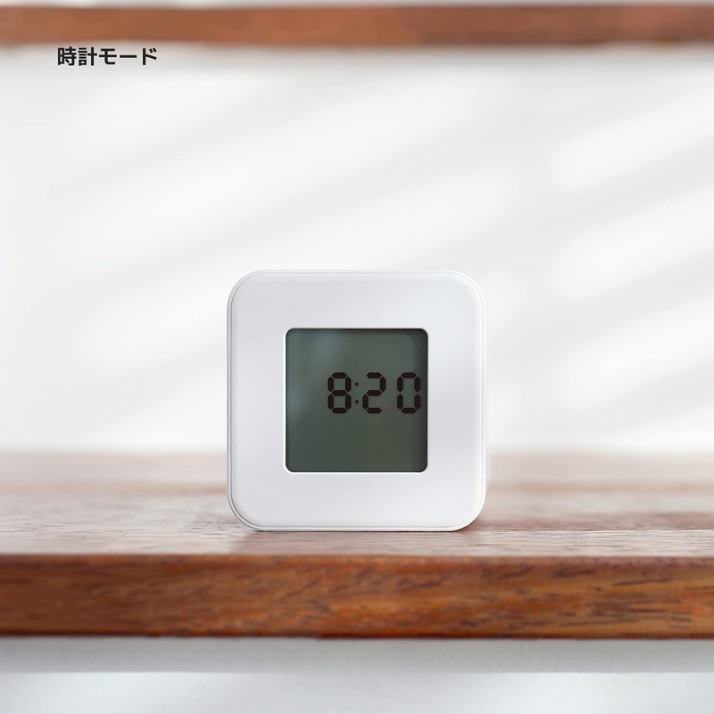 mooas マルチキューブタイマー/回転タイマー、シンプルな操作、時計&アラーム (バイオレット)