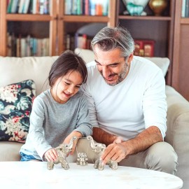 Cyykda - S De Estatua De Elefante De Buena Suerte Color Plateado