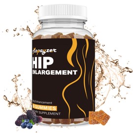 mopayzer Booty Gummies for Big Butt and HIPS, Bigger Butt Gummies for Natural Curves, 1 PCS Bum Support Gummies, Berry Flavored Women Support Supplement, Boost Glute Growth, Fenugreek, 60 Count.