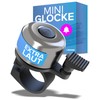 BÜCHEL Bicycle Bell, Mini Bell, Chrome-Plated, Waterproof and Rustproof Bell