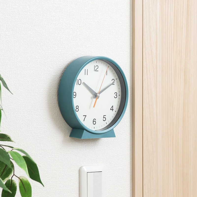 Fuji Boeki 29870 Dual Standing, Analog Clock, Silent, Small, Width