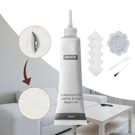 Comioke Leather Repair Kit, Leather Repair Cream, Leather Restorer, Leather Car Seats, Sofas, Leather Clothing, Leather Bags, Belts, Travel Bags, Etc Scratches, Holes, Wear Faux Leather Repair, 20 ml