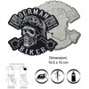 Embroidered iron-on patch biker "German biker" | for sew-on/iron-on |