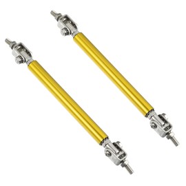 Unifizz Gold Tone 100mm 3.94inch Universal Splitter Support Rods Adjustable Front Bumper Lip Splitter Strut Rod Tie Support Bars Compatible with Car 1Pair
