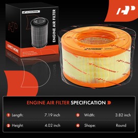 A-Premium 2-PC Engine Air Filter Compatible with Saab 900 1991-1994 2.1L & Volkswagen Transporter 1986-1991 2.1L, Vanagon 1986-1991 2.1L