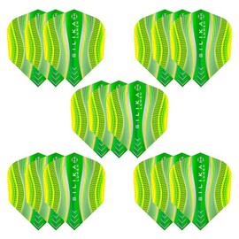 Harrows Lumen No6 Dart Flights | 5 x sets Darts Flights (15 Flights Total) I 100 Micron Dart Flights I Premium Extra Strong Made in UK I Professional Darts Accessories I Yellow Dart Flights