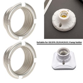 4 Stück Lampenfassungsringe Verzinktes Metall Gewinderinge Schraubringe 20,8 X 2mm Geeignet für Halogenfassungen G9/GY6,35/GU4/GU5,3