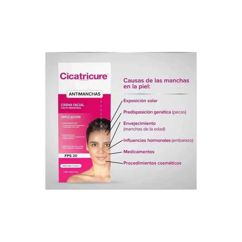 Cicatricure Anti Manchas Crema 50g Fps Resorcinol