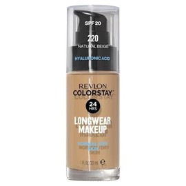 Revlon Colorstay Longwear SPF 20 Makeup Foundation for Normal and Dry Skin, Natural Beige