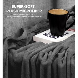 Fleece Blankets, 1.5x2M Super Soft Cozy Throw Blanket, Lightweight Fuzzy Comfy Plush Textured Flannel Blanket for Winter, Breathable Warm Plush Throw Blankets for Bed Sofa Travel Couch Camping (PK)