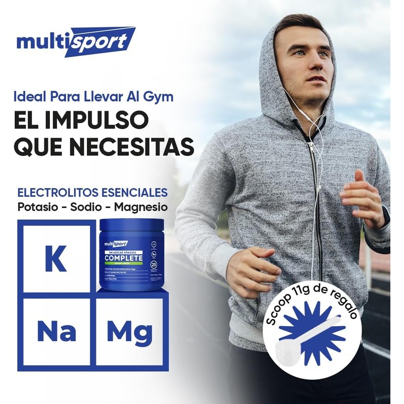 Creatina Monohidratada con Pre Entreno + L Carnitina + Electrolitos