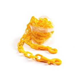 Plastic decorative safety security chain 10FT, Crowd Control Center (YELLOW+SNAPS)