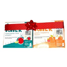 Bubblr Peach Raspberry Dazzlr and Watermelon Lime Smashr, Antioxidant Sparkling Water, Gift Variety Pack, 12 Fl Oz (Pack of 12)