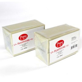 Pepy Reusable and Non-Drying Oil-Based Plasticine Modeling Clay, Cream, 4 Pounds, Sulfur-Free & Non-Toxic, Great for Kids, Beginners, and Artists, Perfect for Arts and Crafts Projects