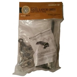 Nuvo Iron Heavy Duty Cable & Ring Gate Latch, Black