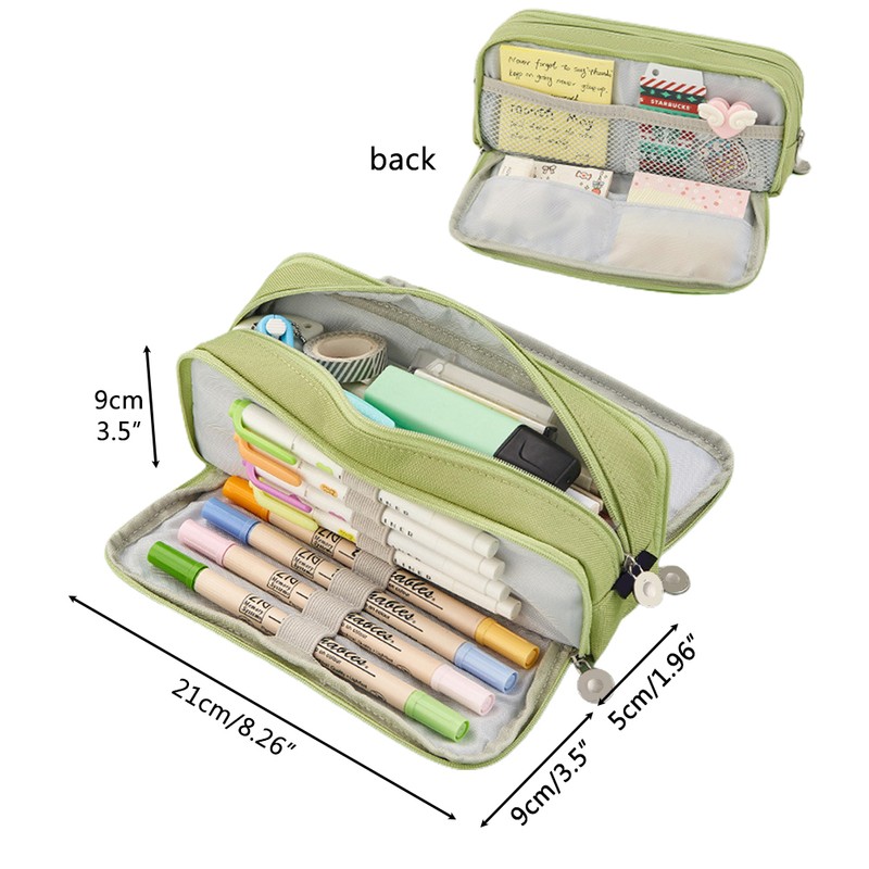 Canvas Pencil Case Large Capacity Pencil Cases Pencil Pouch with