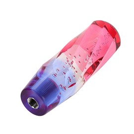 HOPESPANNER Twisted Pattern Crystal Shift Knob Gear Shifter Knob Acrylic Stick Shifter Lever Knob for Automatic and Manual Vehicle with 2 Adapter Red White 1 Set