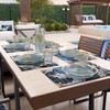 MARBLELIZED - Washable American Placemats, Blue Marble Effect Fabric Placemats,