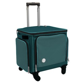 We R Makers Crafter’s Trolley Rolling Tote Bag, Mint, Tote with Wheels with Large Pockets, Storage Bag, Essential for Tools and Scrapbooking Crafting Supplies