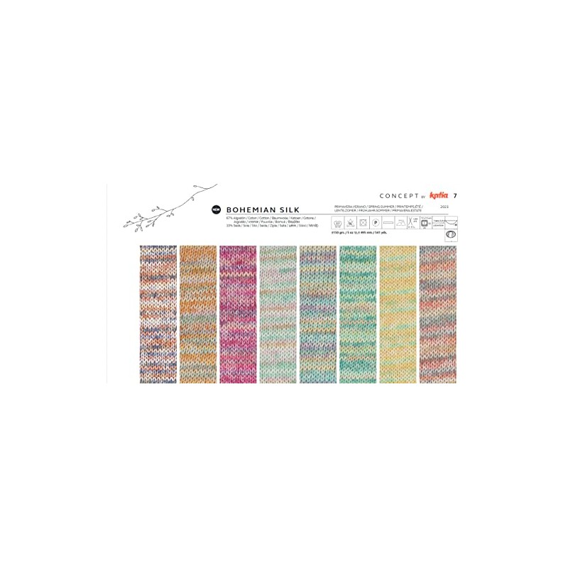 Knitting Yarn Cotton Silk | Katia Bohemian Silk 150 g