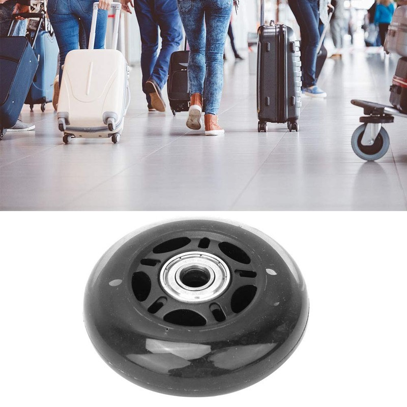 Luggage Wheels Replacement 3 Inch Swivel Wheels Black Transparent Silent
