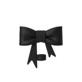 Bow Straw Cover Lovely Drinking Straw Tips Cover Reusable Straw Protector Topper for 0.4in Straws Silicone Cup Accessories, 10mm Silicone Straw Covers Cap (Black)