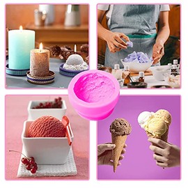 Moldes de silicona 3D para bolas de helado, moldes para galletas y pasteles, moldes para hacer velas, moldes de arcilla para jabón, moldes de yeso para aromaterapia para pastel de boda, decoración de