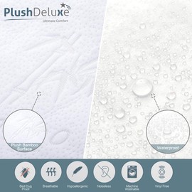 Premium Bamboo King Pillow Protector Covers - Waterproof, Allergy, Dust, Bed Bug, and Mite Proof Zippered Protectors - Pillowcase Zipper Cover Allergen Case Pack For Sleep Pillows - Set of 2