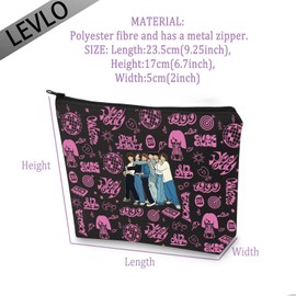 K-Pop Boy Band Fans Makeup Bag Korean Team Music Lover Cosmetic Bag Kpop Stay Inspired Gift for Her BFF (1999 SKIT)