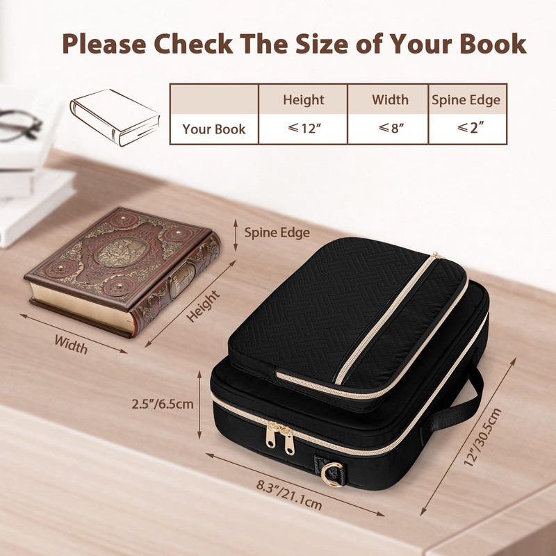 Prokva Bible Cover Case for Women, Large Bible Church Bag