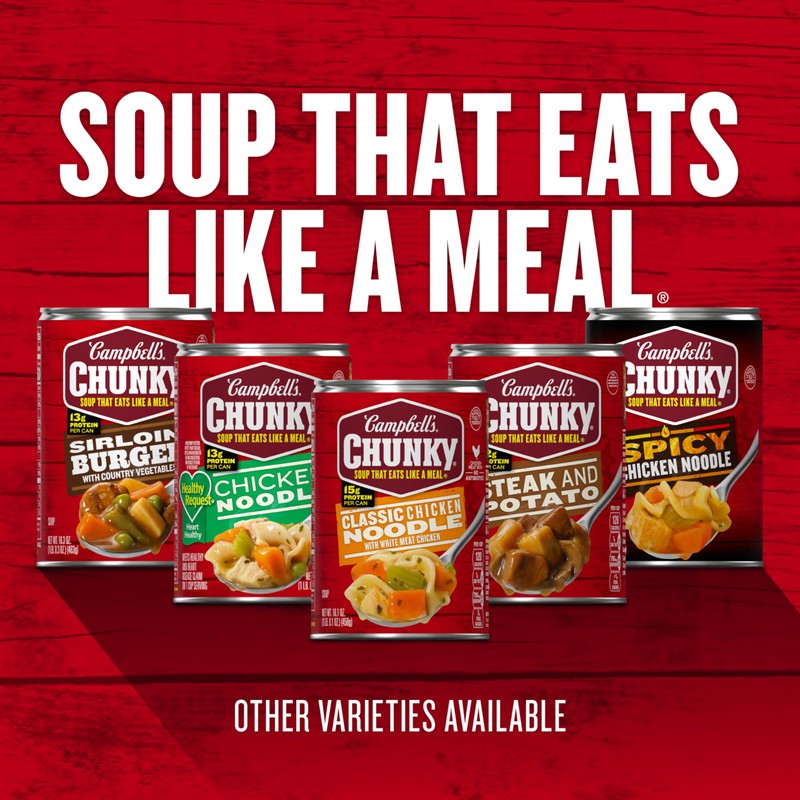 Campbell’s Chunky Soup, Steak and Potato Soup, 16.3 oz Can