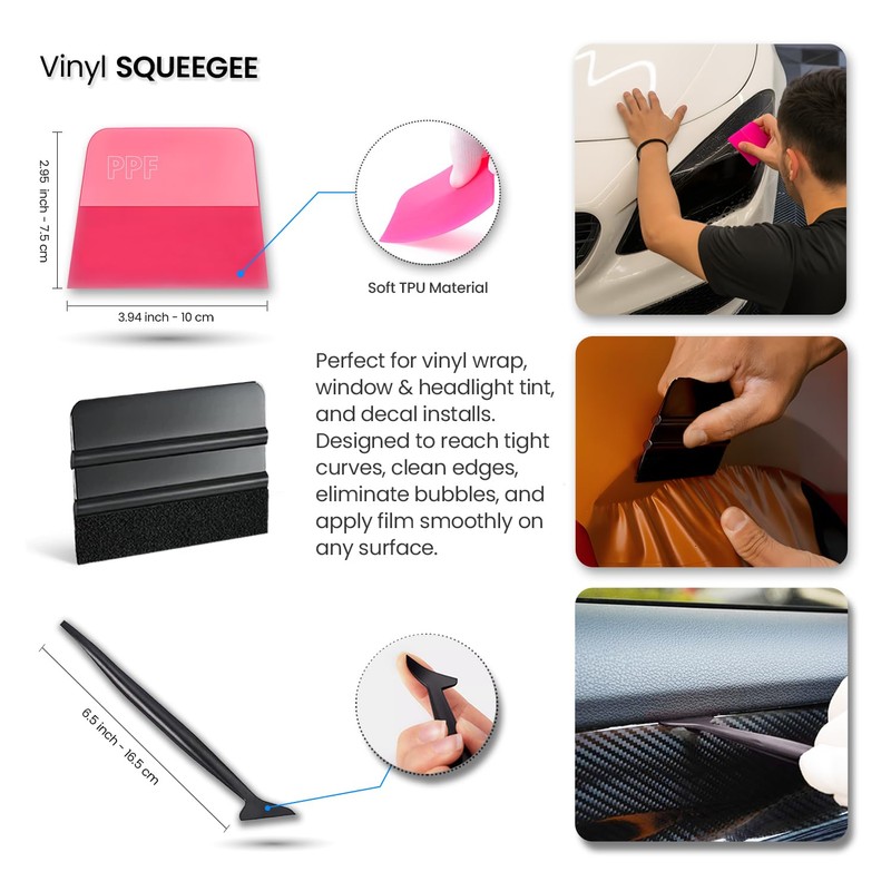 Window Tint Tools kit Vinyl Wrap Tool for Car Tinting