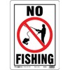 Hillman 843292 No Fishing Sign, White, Black and Red Aluminum