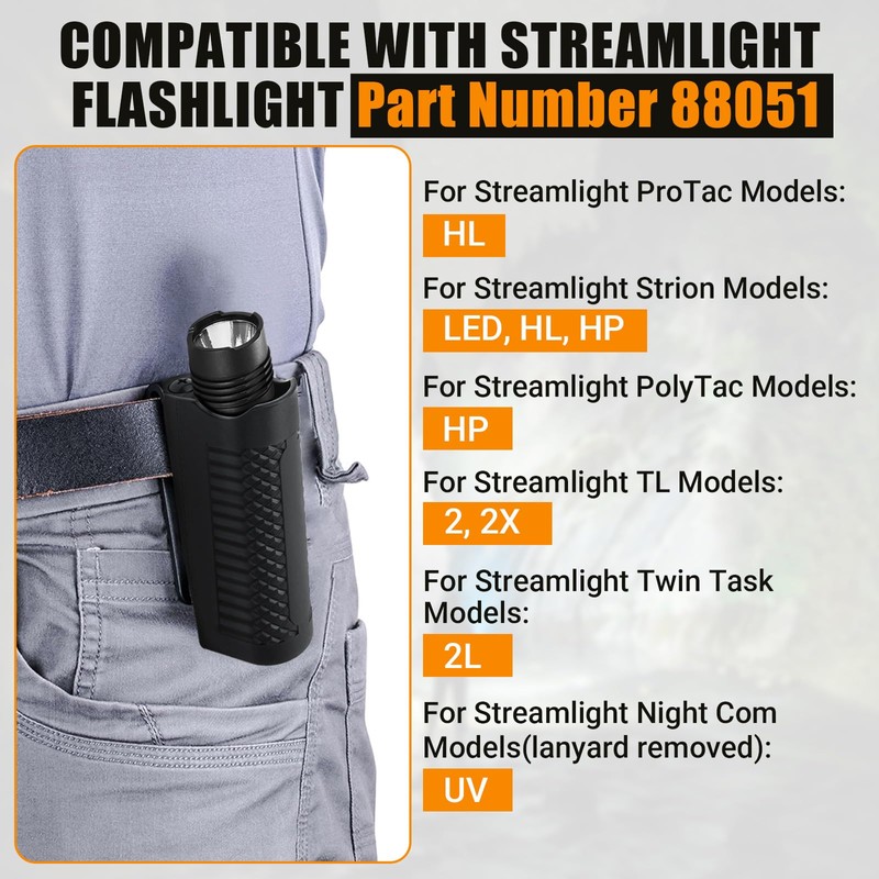 Tactical Flashlight Holster 88051 for Streamlight ProTac HL - Duty