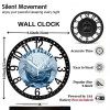 25cm Circular Iron Wall Clock with a Outlet and Plugsheet
