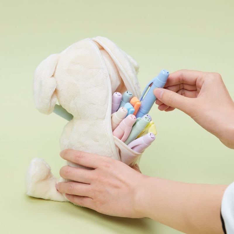 Sunstar Stationery S1426001 Nuimee Panda Plush Pencil Case