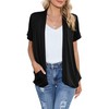 HIYIYEZI Casual Short Sleeved Cardigans Tops for Women Summer Dressy