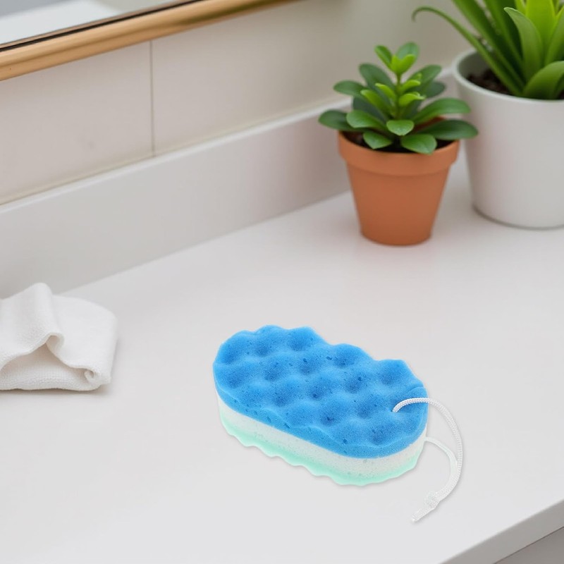 Esponja de Baño Exfoliante Azul LIFKOME de 4 Piezas con