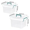 2-Pack Clear Storage Box Container，Clear First Aid Box Organizer with