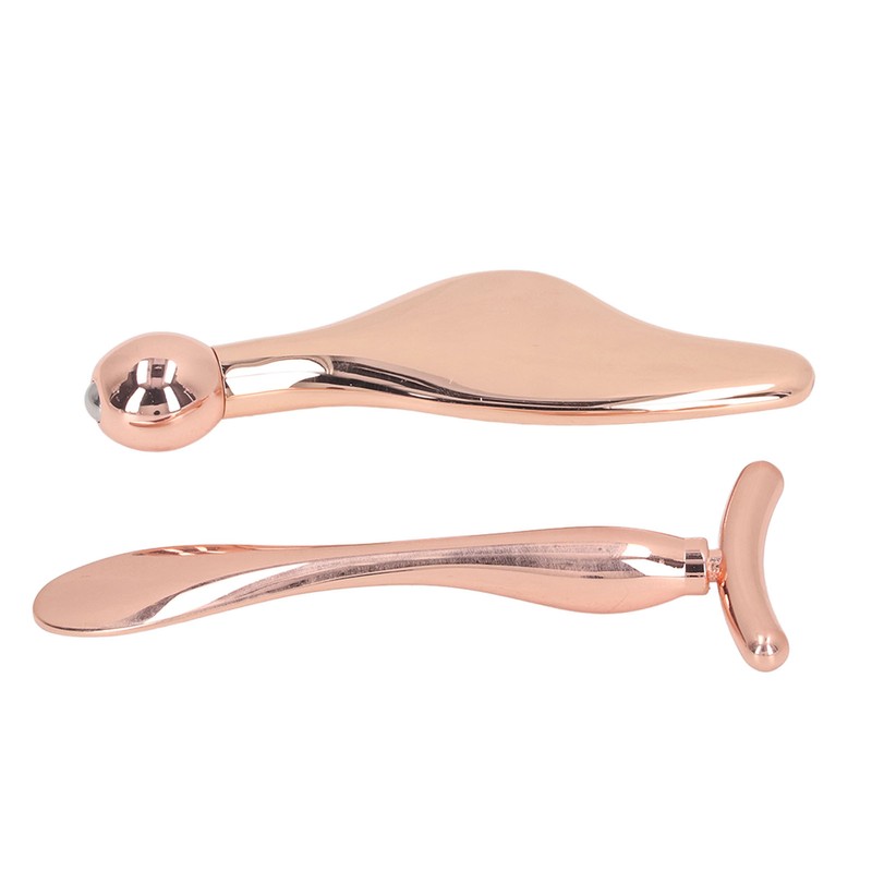 2pcs Face Roller Massage Sticks Cooling Metal Facial Massage Tools
