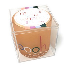 PADDYWAX Peach Frosted Glass Candle, 7 OZ