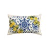 Summer Lemon Throw Pillow Cover, 12 x 20 Inch Blue