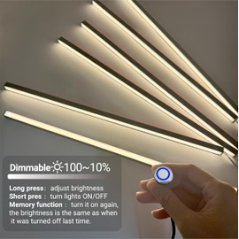 HAMRVL Wood Slat Wall Panels LED Recessed Lighting - 6pcs 16in 12V Adhesive Acoustic Panel Light with Smart Switch,Adapter,4000K White LED Light for Wood Wall Panels, Headboard, Under Cabinet Lighting