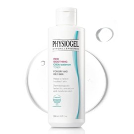 PHYSIOGEL Tónico Facial Calmante Red Cica Balance, Trata Problemas De La Piel, Refina Los Poros, Controla El Sebo, Hidrata, Contiene Centella Asiática, Guisante, Niacinamida Y Pantenol. Tónico Facial